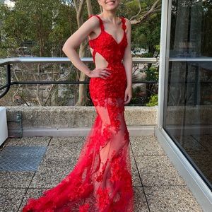 Red Gown - Fiorenza Dress (Alamour the Label)